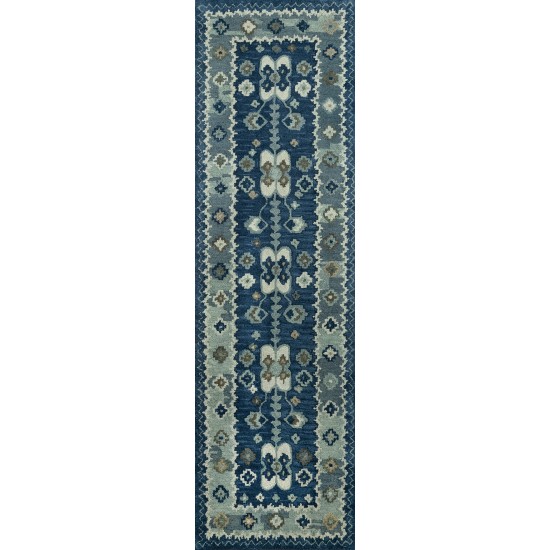 Rug, Momeni, Tangier, TAN-1, Blue, 2'3" X 8' Runner, 47471