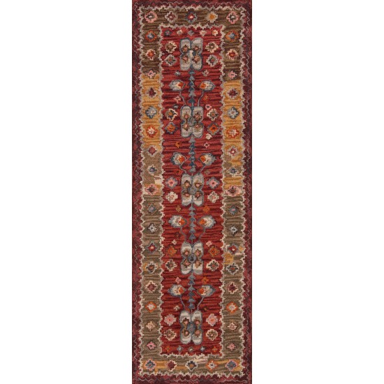 Rug, Momeni, Tangier, TAN-1, Red, 2'3" X 8' Runner, 27129