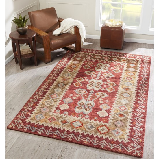 Rug, Momeni, Tangier, TAN-1, Red, 3'6" X 5'6", 27138