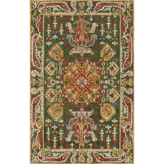 Rug, Momeni, Tangier, TAN25, Green, 2'3" X 8' Runner, 33335