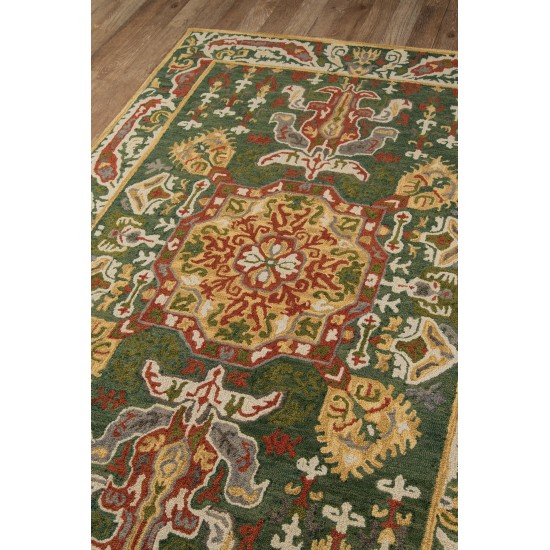 Rug, Momeni, Tangier, TAN25, Green, 2'3" X 8' Runner, 33335