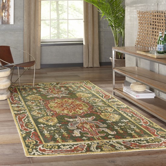 Rug, Momeni, Tangier, TAN25, Green, 3'6" X 5'6", 33344