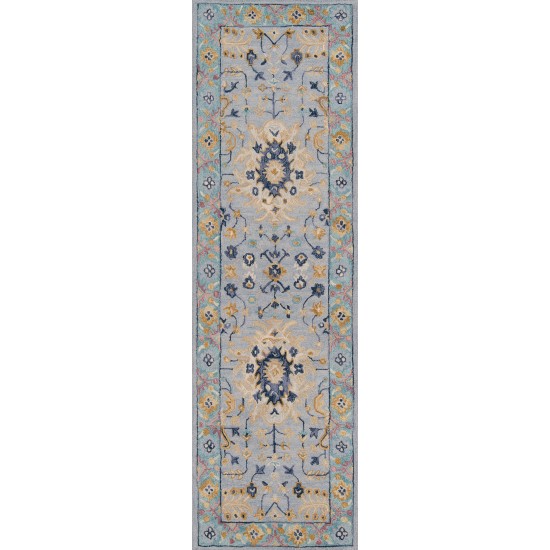 Rug, Momeni, Tangier, TAN30, Blue, 2' X 3', 36773