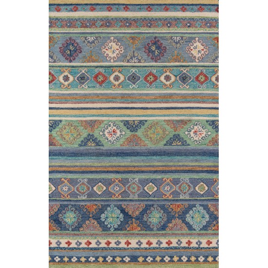 Rug, Momeni, Tangier, TAN32, Blue, 2'3" X 8' Runner, 37334