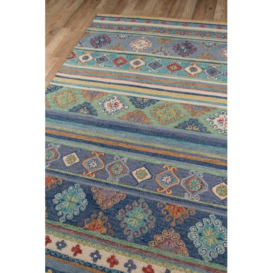 Rug, Momeni, Tangier, TAN32, Blue, 2'3" X 8' Runner, 37334