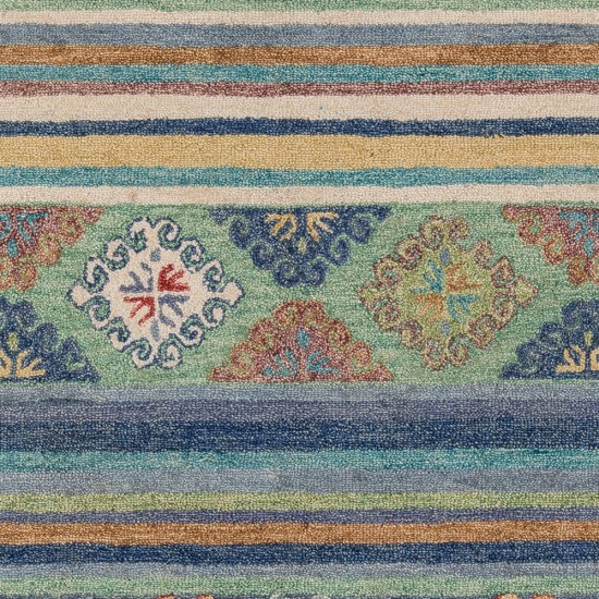 Rug, Momeni, Tangier, TAN32, Blue, 8' X 11', 37329