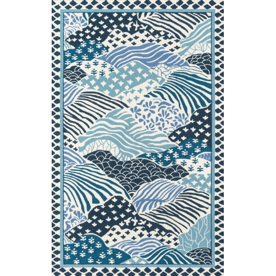 Rug, Madcap Cottage, Under A Loggia, UND-1, Blue, 3'9" X 5'9", 43177