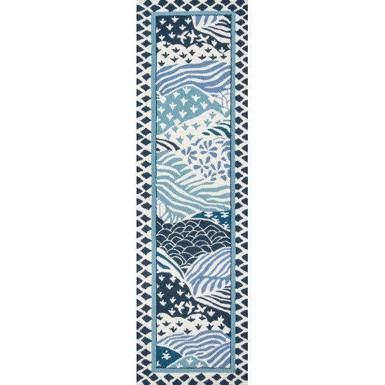 Rug, Madcap Cottage, Under A Loggia, UND-1, Blue, 3'9" X 5'9", 43177