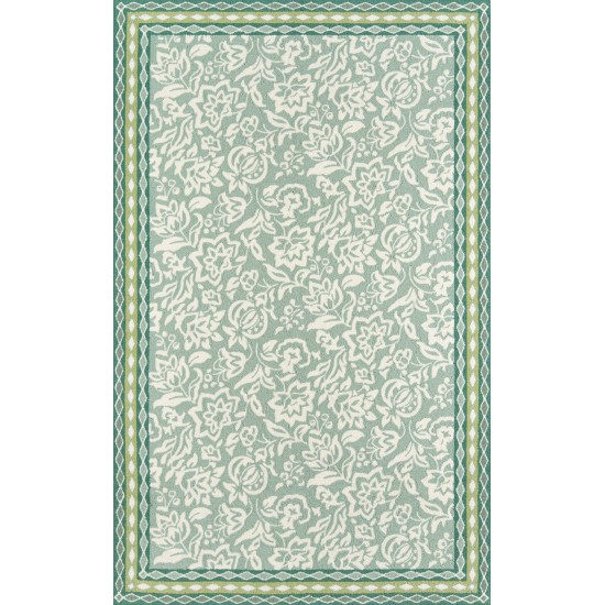 Rug, Madcap Cottage, Under A Loggia, UND-2, Green, 2'3" X 8' Runner, 43222