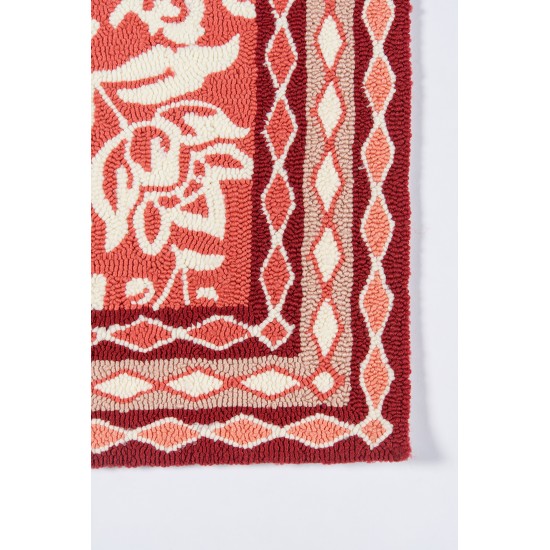 Rug, Madcap Cottage, Under A Loggia, UND-2, Red, 2' X 3', 43166