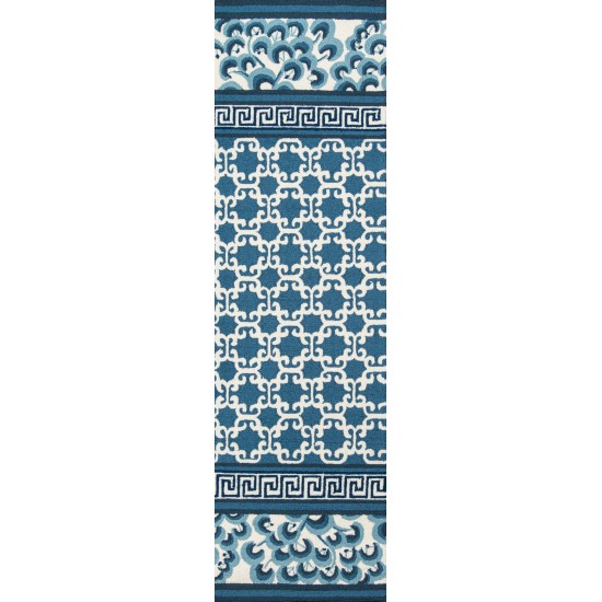 Rug, Madcap Cottage, Under A Loggia, UND-4, Navy, 8' X 10', 43214