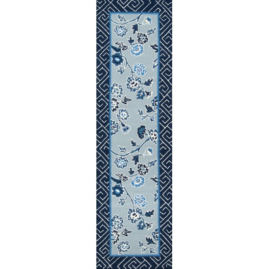 Rug, Madcap Cottage, Under A Loggia, UND-5, Blue, 2'3" X 8' Runner, 43230