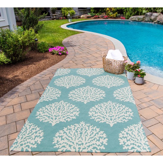 Rug, Momeni, Veranda, VR-45, Aqua, 5' X 8', 28970
