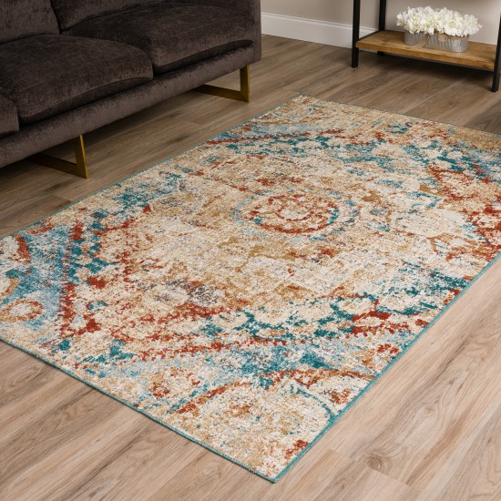 Addison Fairfax Traditional Meadow Area Rug, 5’ x 7’5", Meadow, AFX35ME5X8