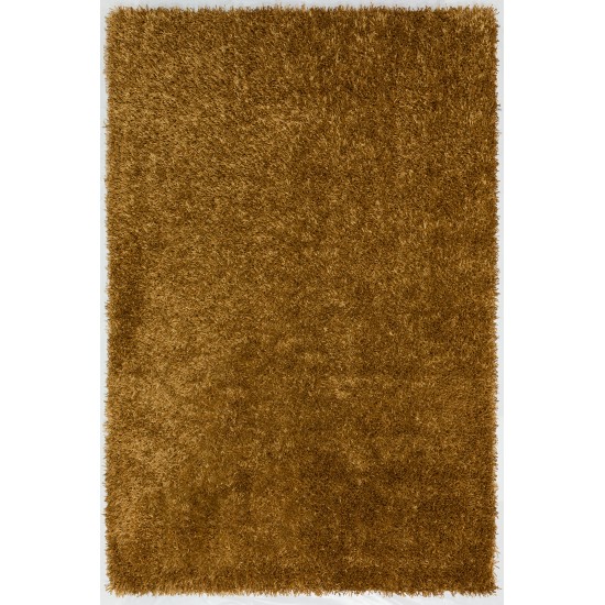 Addison Ojai Solid Shag Area Rug, 3’6" x 5’6", Aureate, AOJ31AR4X6