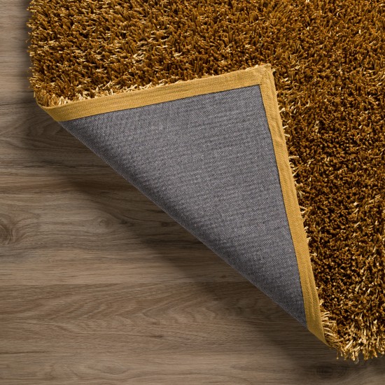 Addison Ojai Solid Shag Area Rug, 8’ x 10’, Aureate, AOJ31AR8X10