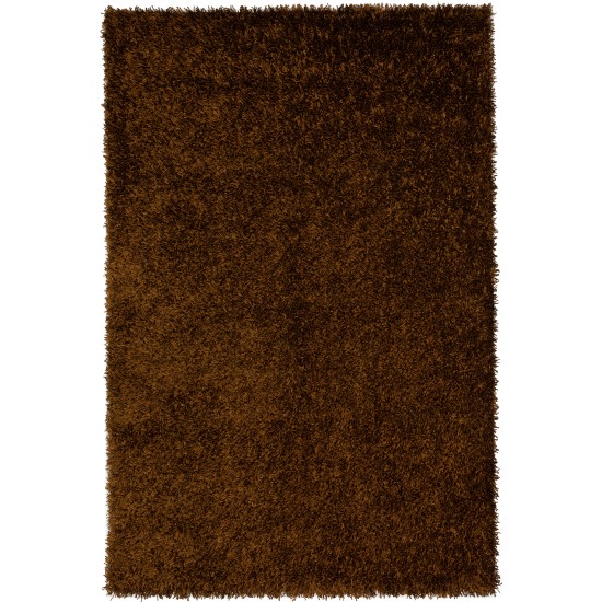 Addison Ojai Solid Shag Area Rug, 8’ x 10’, Brown, AOJ31BR8X10