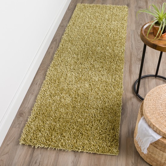 Addison Ojai Solid Shag Runner Rug, 2’3" x 7’6", Green, AOJ31GN2X8