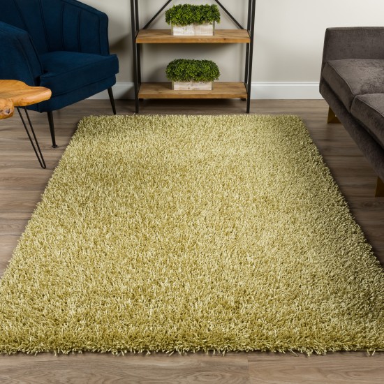 Addison Ojai Solid Shag Area Rug, 3’6" x 5’6", Green, AOJ31GN4X6