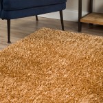 Addison Ojai Solid Shag Area Rug, 3’6" x 5’6", Khaki, AOJ31KH4X6