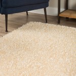 Addison Ojai Solid Shag Accent Rug, 2’ x 3’, Linen, AOJ31LI2X3