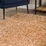 Addison Ojai Solid Shag Area Rug, 3’6" x 5’6", Mushroom, AOJ31MU4X6