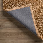 Addison Ojai Solid Shag Area Rug, 9’ x 13’, Mushroom, AOJ31MU9X13