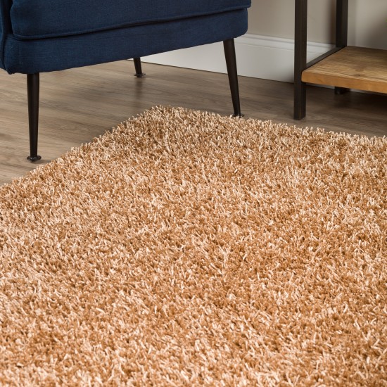Addison Ojai Solid Shag Area Rug, 9’ x 13’, Mushroom, AOJ31MU9X13