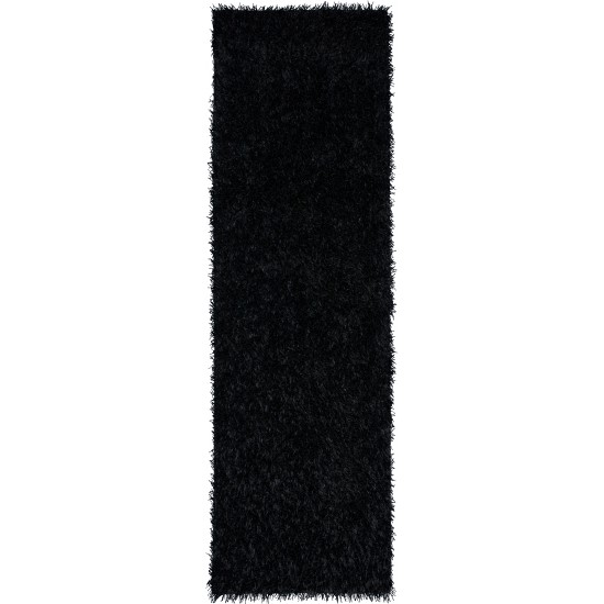 Addison Ojai Solid Shag Runner Rug, 2’3" x 7’6", Night, AOJ31NI2X8