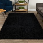 Addison Ojai Solid Shag Area Rug, 9’ x 13’, Night, AOJ31NI9X13