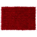 Addison Ojai Solid Shag Accent Rug, 2’ x 3’, Ruby, AOJ31RU2X3