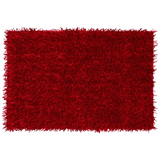 Addison Ojai Solid Shag Accent Rug, 2’ x 3’, Ruby, AOJ31RU2X3