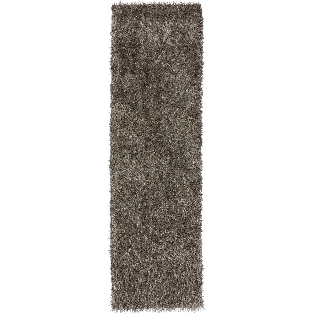 Addison Ojai Solid Shag Runner Rug, 2’3" x 7’6", Silver, AOJ31SI2X8