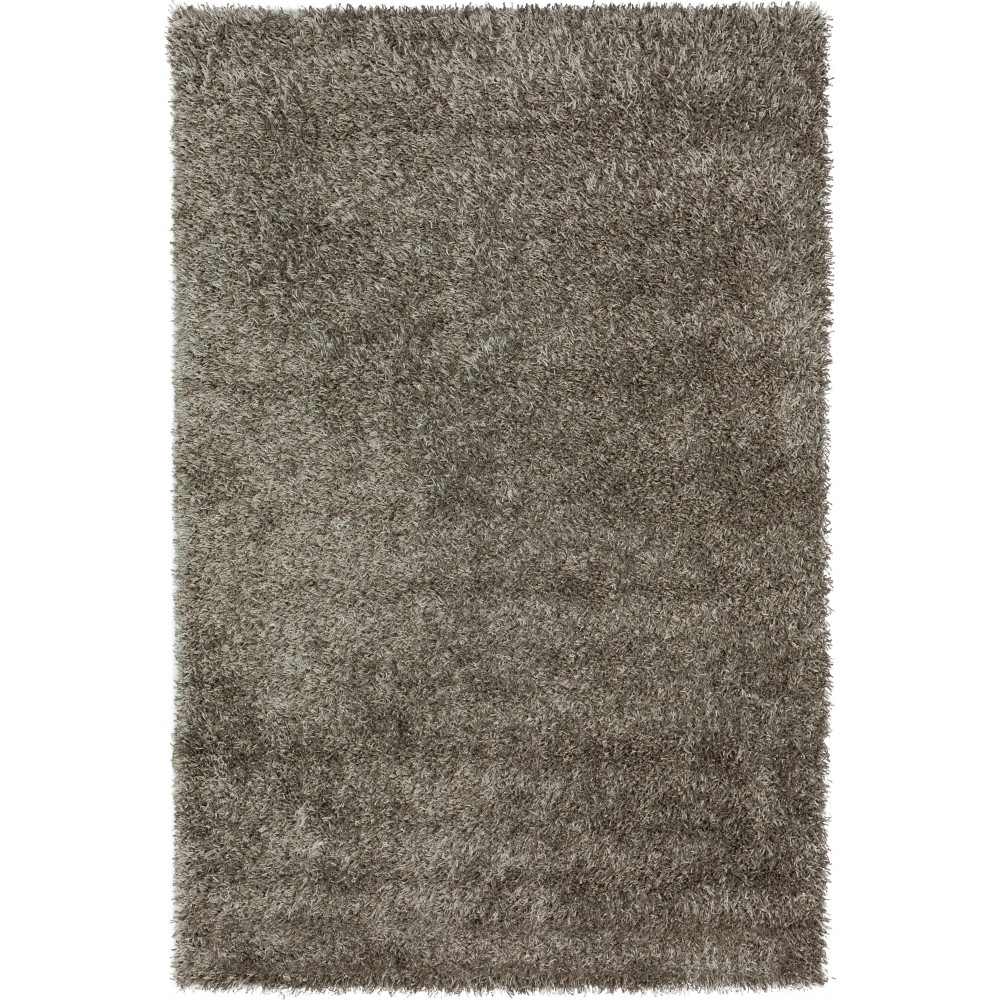 Addison Ojai Solid Shag Area Rug, 5’ x 7’6", Silver, AOJ31SI5X8