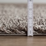 Addison Ojai Solid Shag Area Rug, 9’ x 13’, Silver, AOJ31SI9X13