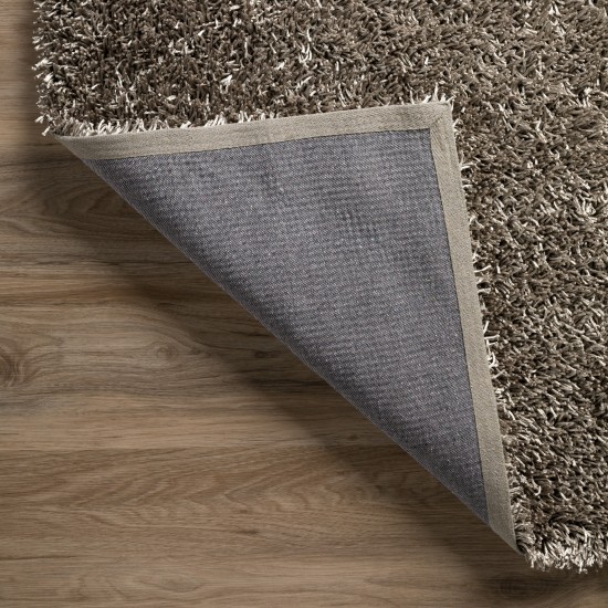 Addison Ojai Solid Shag Area Rug, 9’ x 13’, Silver, AOJ31SI9X13