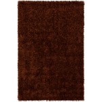 Addison Ojai Solid Shag Area Rug, 5’ x 7’6", Spice, AOJ31SP5X8