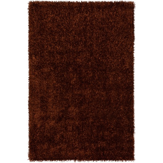 Addison Ojai Solid Shag Area Rug, 8’ x 10’, Spice, AOJ31SP8X10