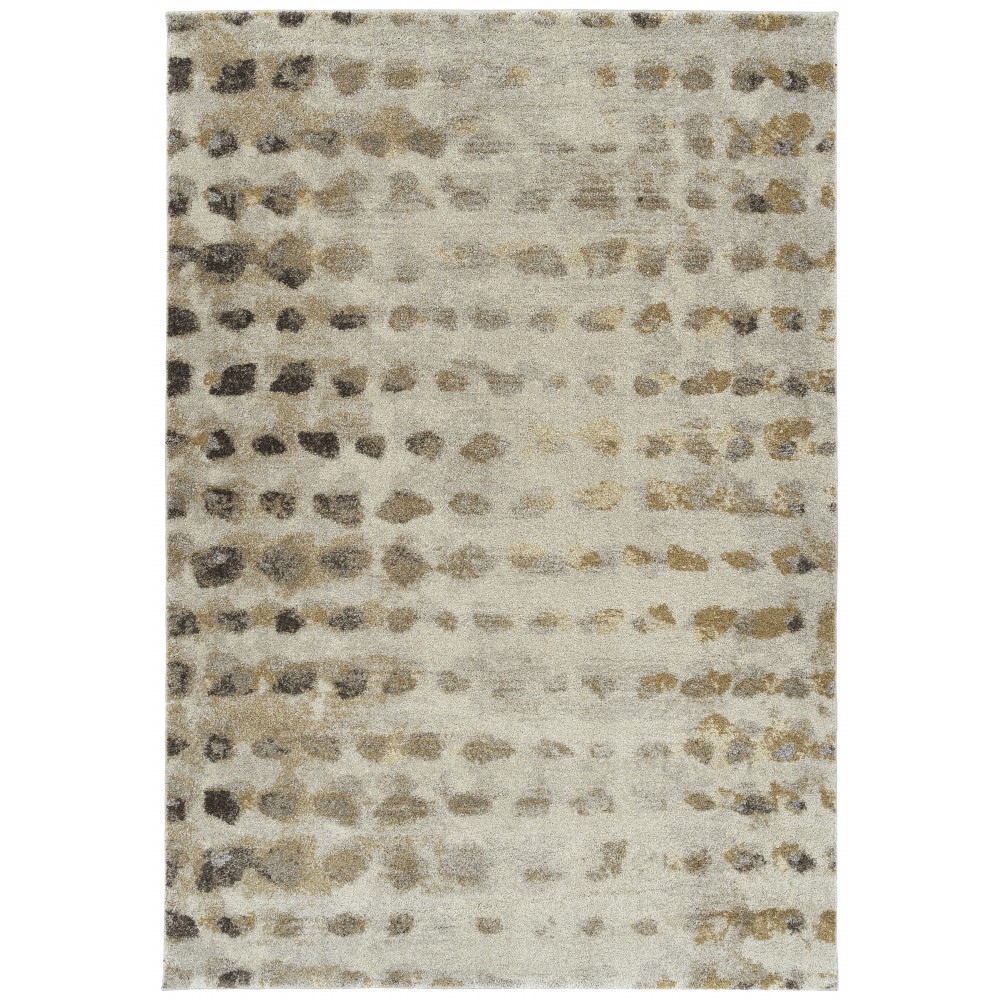 Addison Plano Abstract Polka Area Rug, 9’6" x 13’2", Wheat, APL32WH10X13