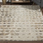 Addison Plano Abstract Polka Area Rug, 9’6" x 13’2", Wheat, APL32WH10X13