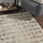 Addison Plano Abstract Polka Area Rug, 9’6" x 13’2", Wheat, APL32WH10X13