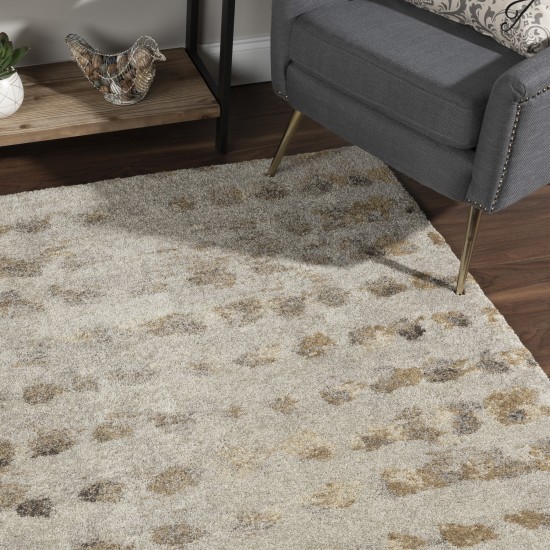 Addison Plano Abstract Polka Area Rug, 9’6" x 13’2", Wheat, APL32WH10X13