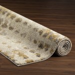 Addison Plano Abstract Polka Area Rug, 9’6" x 13’2", Wheat, APL32WH10X13