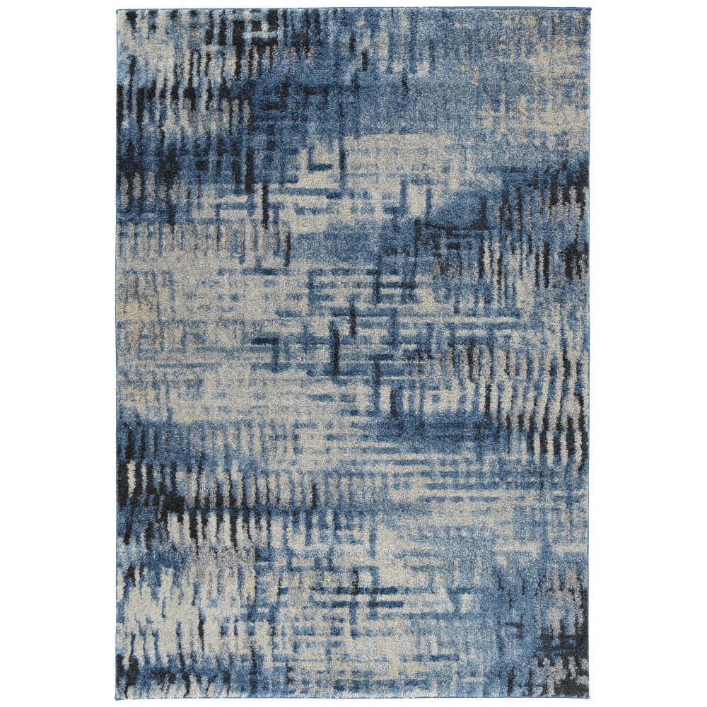 Addison Plano Abstract Stripes Area Rug, 9’6" x 13’2", Blue, APL33BL10X13