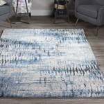 Addison Plano Abstract Stripes Area Rug, 9’6" x 13’2", Blue, APL33BL10X13