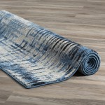 Addison Plano Abstract Stripes Area Rug, 9’6" x 13’2", Blue, APL33BL10X13