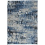 Addison Plano Abstract Stripes Area Rug, 3’3" x 5’3", Blue, APL33BL3X5