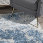 Addison Plano Nebulous Boho Area Rug, 3’3" x 5’3", Blue, APL37BL3X5