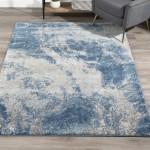 Addison Plano Nebulous Boho Area Rug, 5’3" x 7’7", Blue, APL37BL5X8
