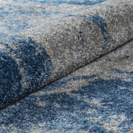 Addison Plano Nebulous Boho Area Rug, 5’3" x 7’7", Blue, APL37BL5X8